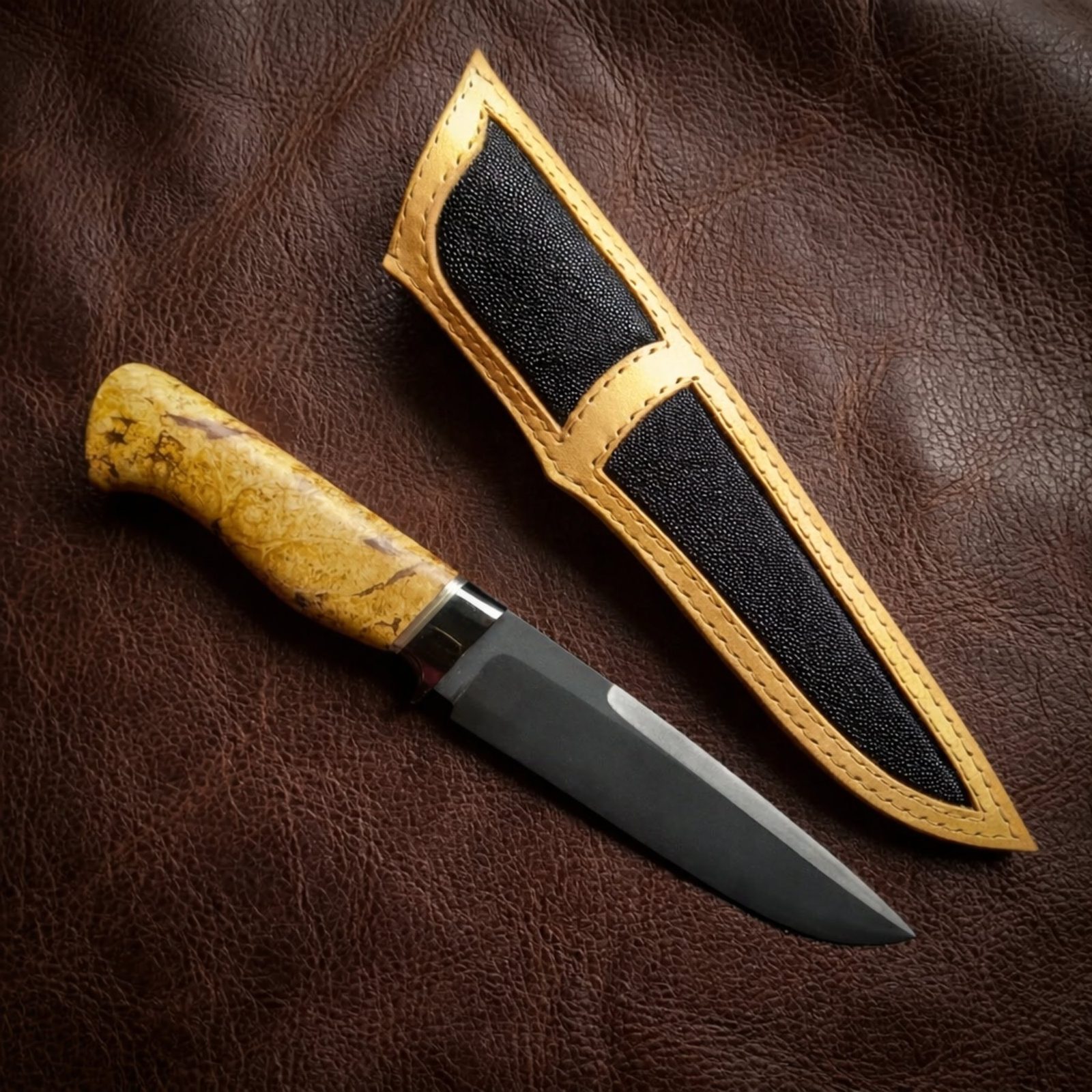 Kožené pouzdro na nůž na míru Heitmar Leather